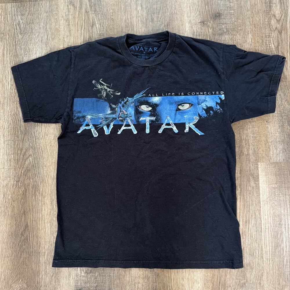 T-Shirt James Camerons Avatar Size M 00s Original Movie Black Screen Print 2009